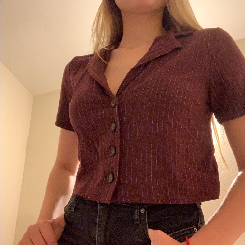 PacSun L.A. Hearts Maroon T-Shirt